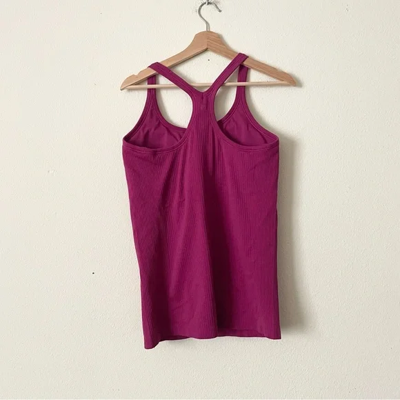 Lululemon SIZE 12 Ebb to Street ribbed tank top in Magenta Purple - Picture 2 of 4